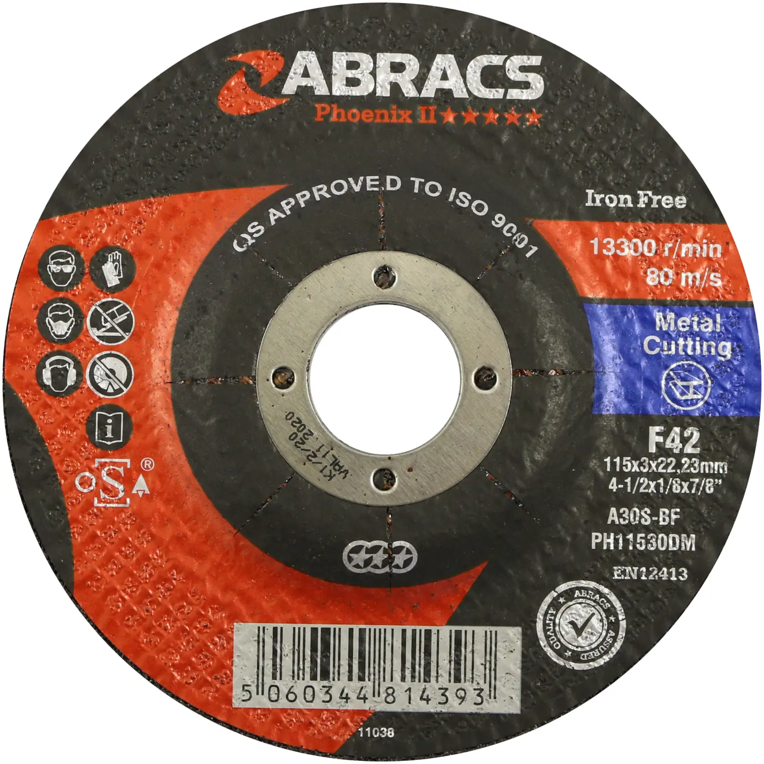Abracs Metal Cutting Disc 115mm