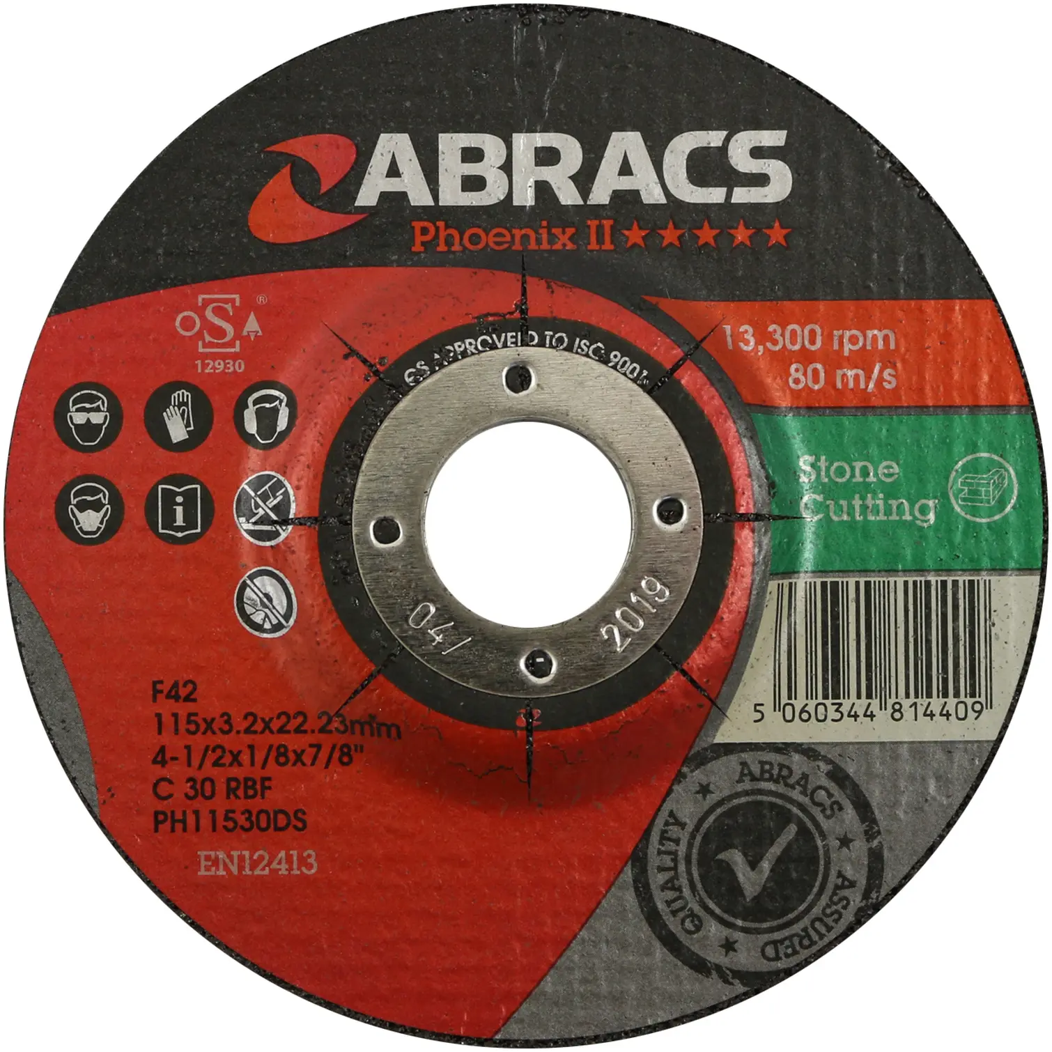Abracs Stone Cutting Disc 115x3x22mm