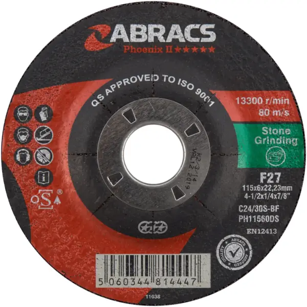 Abracs Stone Grinding Disc 115x6x22mm
