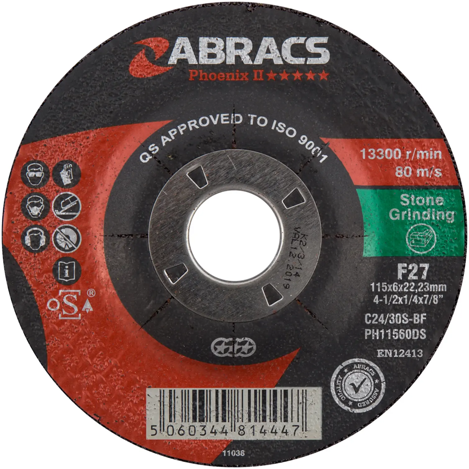 Abracs Stone Grinding Disc 115x6x22mm