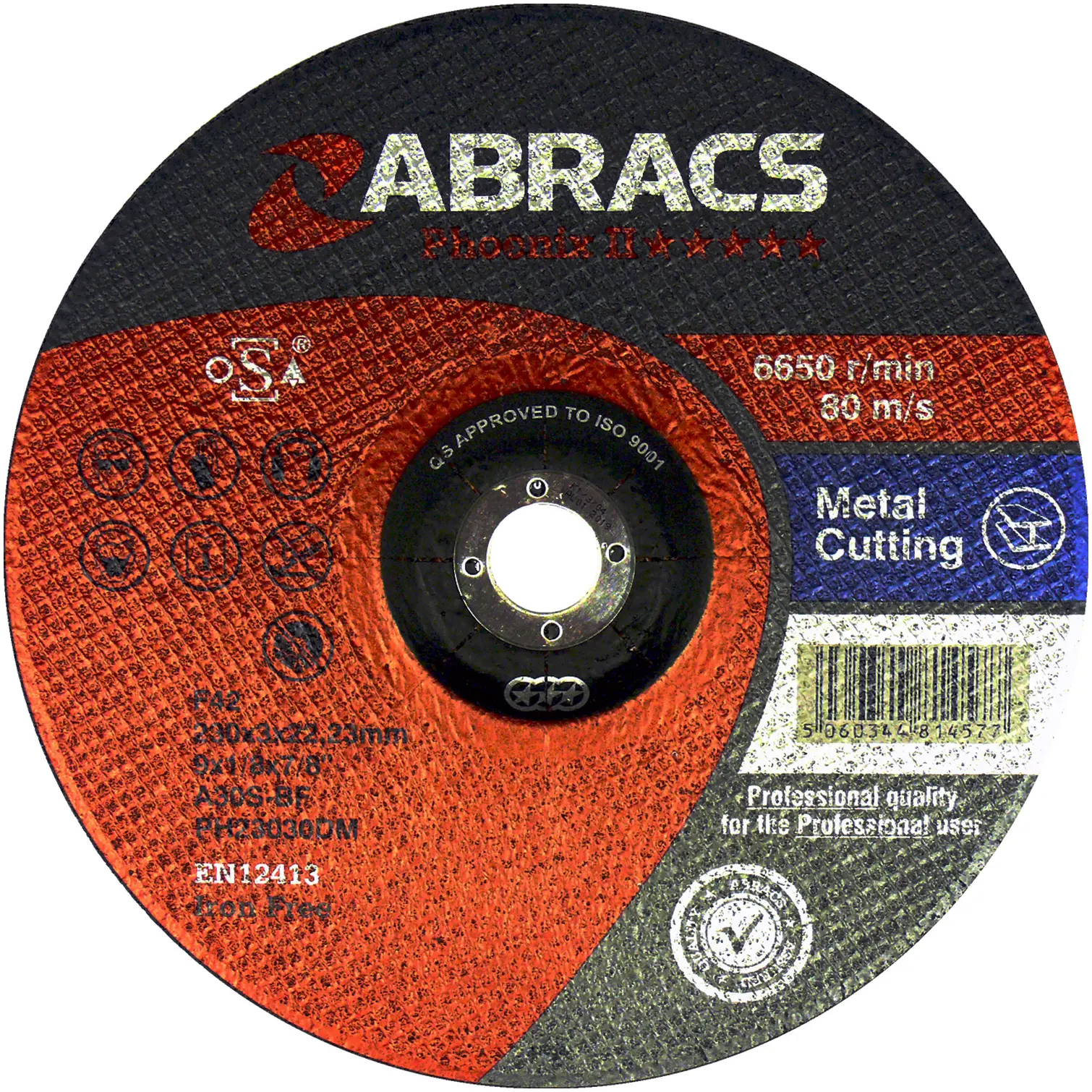 Abracs Metal Cutting Disc 230x3x22mm