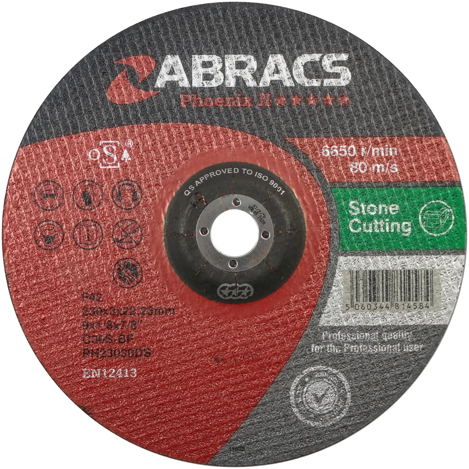 Abracs Stone Cutting Disc 230x3x22mm
