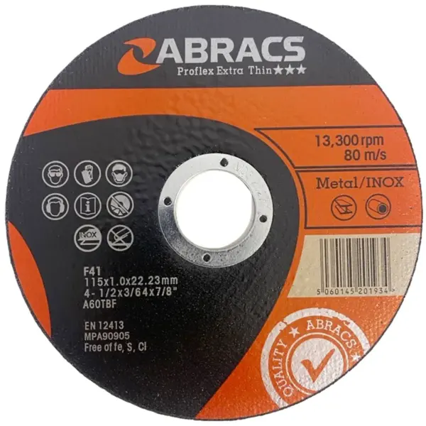 Abracs Metal Cutting Disc 115mmx1mm