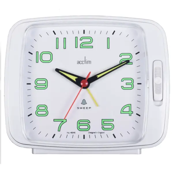 Acctim Ada Alarm Clock White