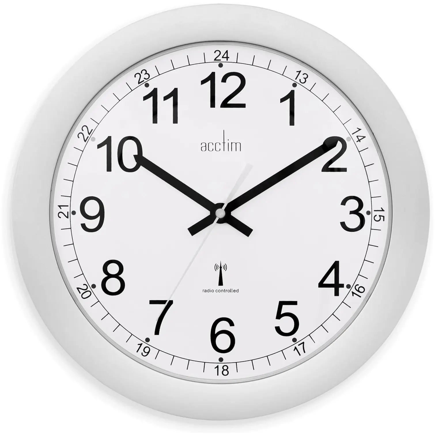 Acctim Formia Radio Controlled Wall Clock Silver 30cm