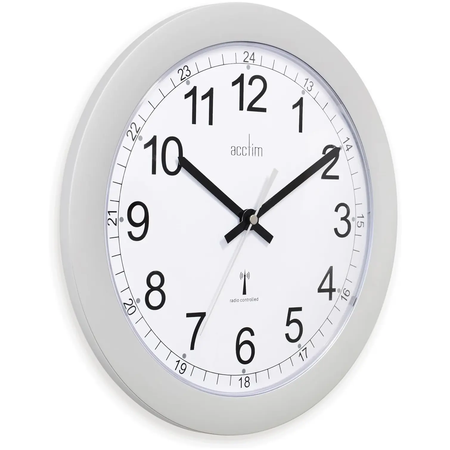Acctim Formia Radio Controlled Wall Clock Silver 30cm