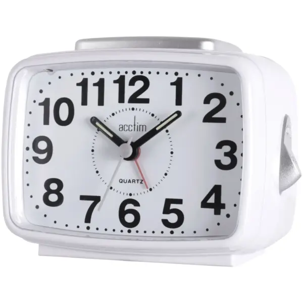Acctim Titan Alarm Clock White