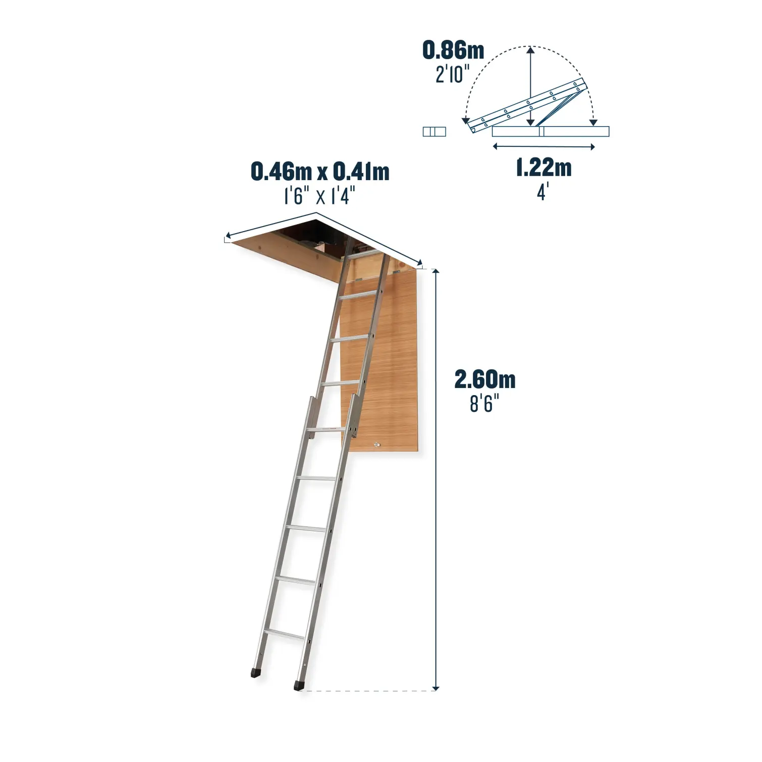 Werner 2 Part Loft Ladder 2.3m to 2.67m