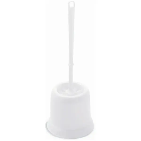 Addis White Round Toilet Brush Set