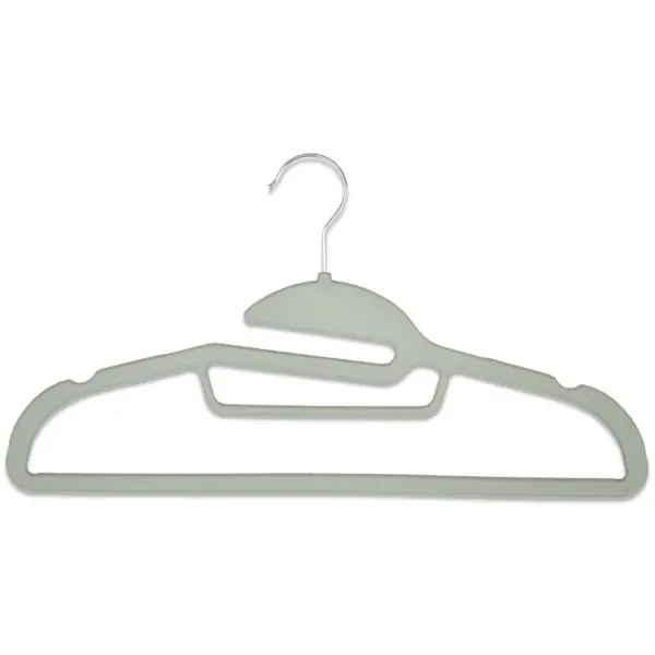Addis Grey Rubber Hangers 10 Pack