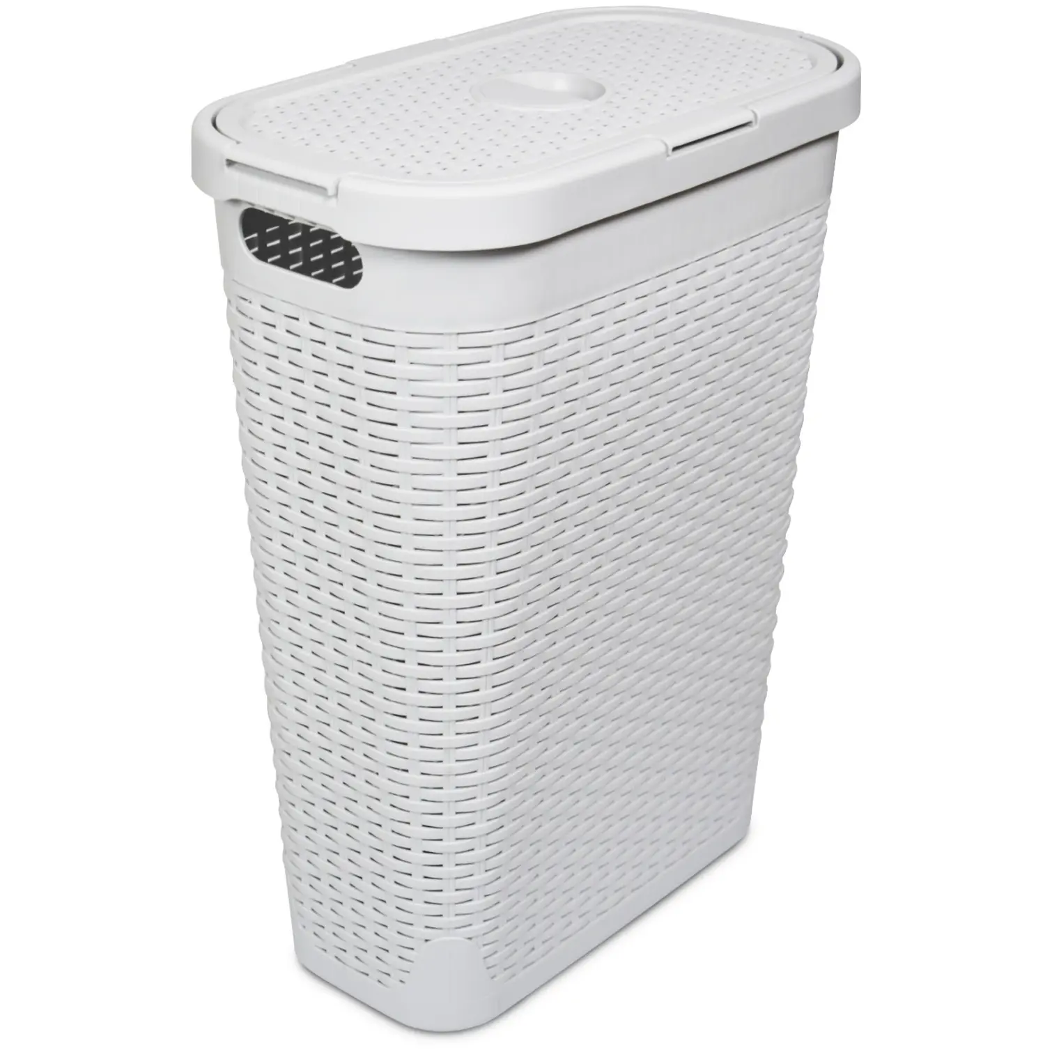 Addis Rattan Slim Laundry Hamper Mineral 40L