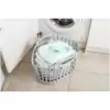 Addis Grey Green Fold Flat Laundry Basket 38Ltr
