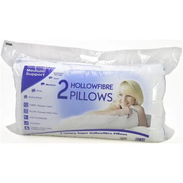 Charlotte Anderson Hollowfibre Medium Support Pillows Pack Of 2