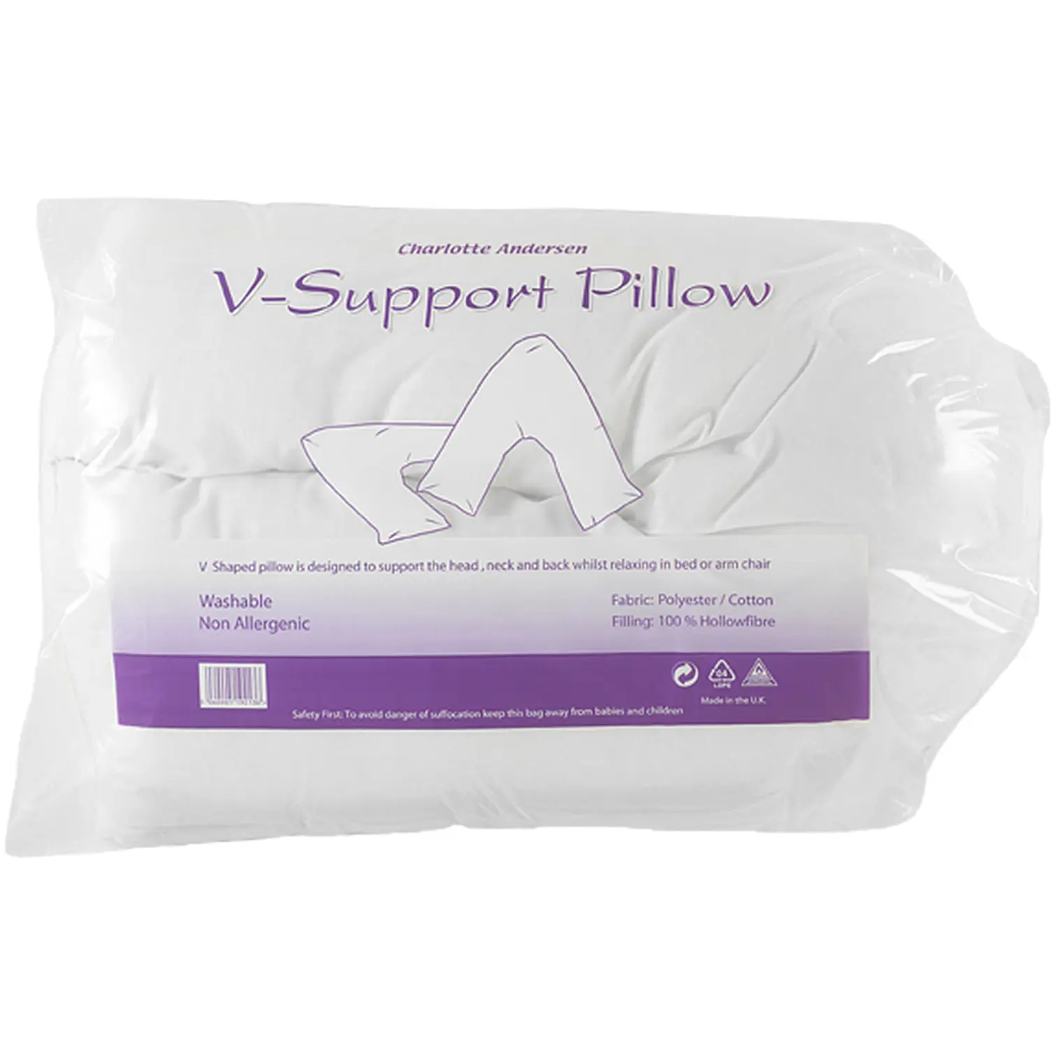 Charlotte Anderson Hollowfibre V Support Pillows