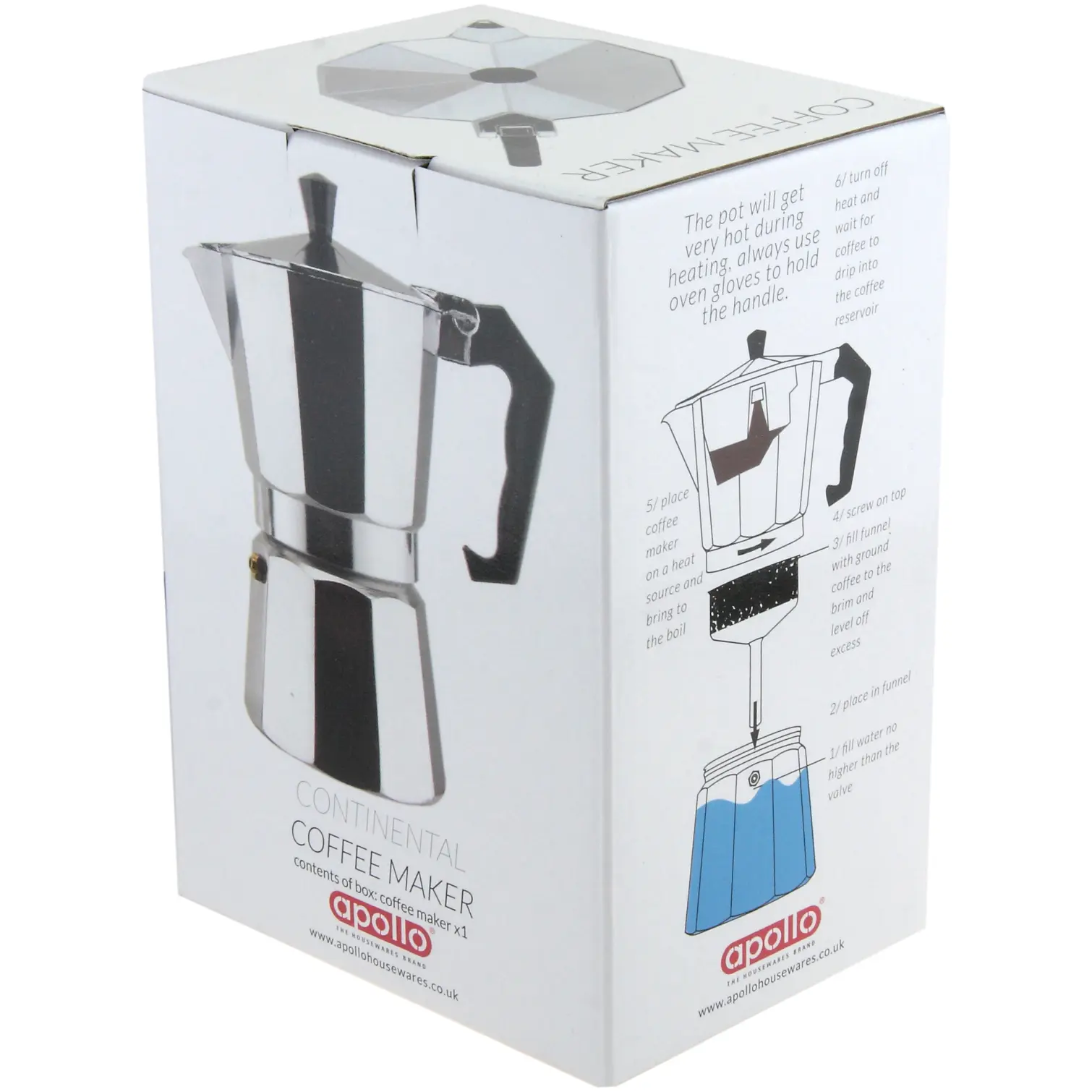 Apollo Expresso Coffee Maker 6 Cup
