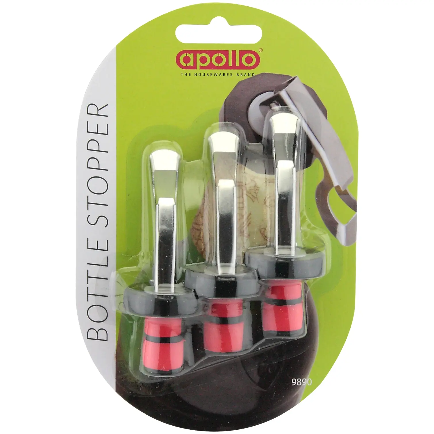 Apollo Bottle Stoppers Card of 3