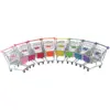 Apollo Chrome Mini Shopping Trolley Assorted Colours