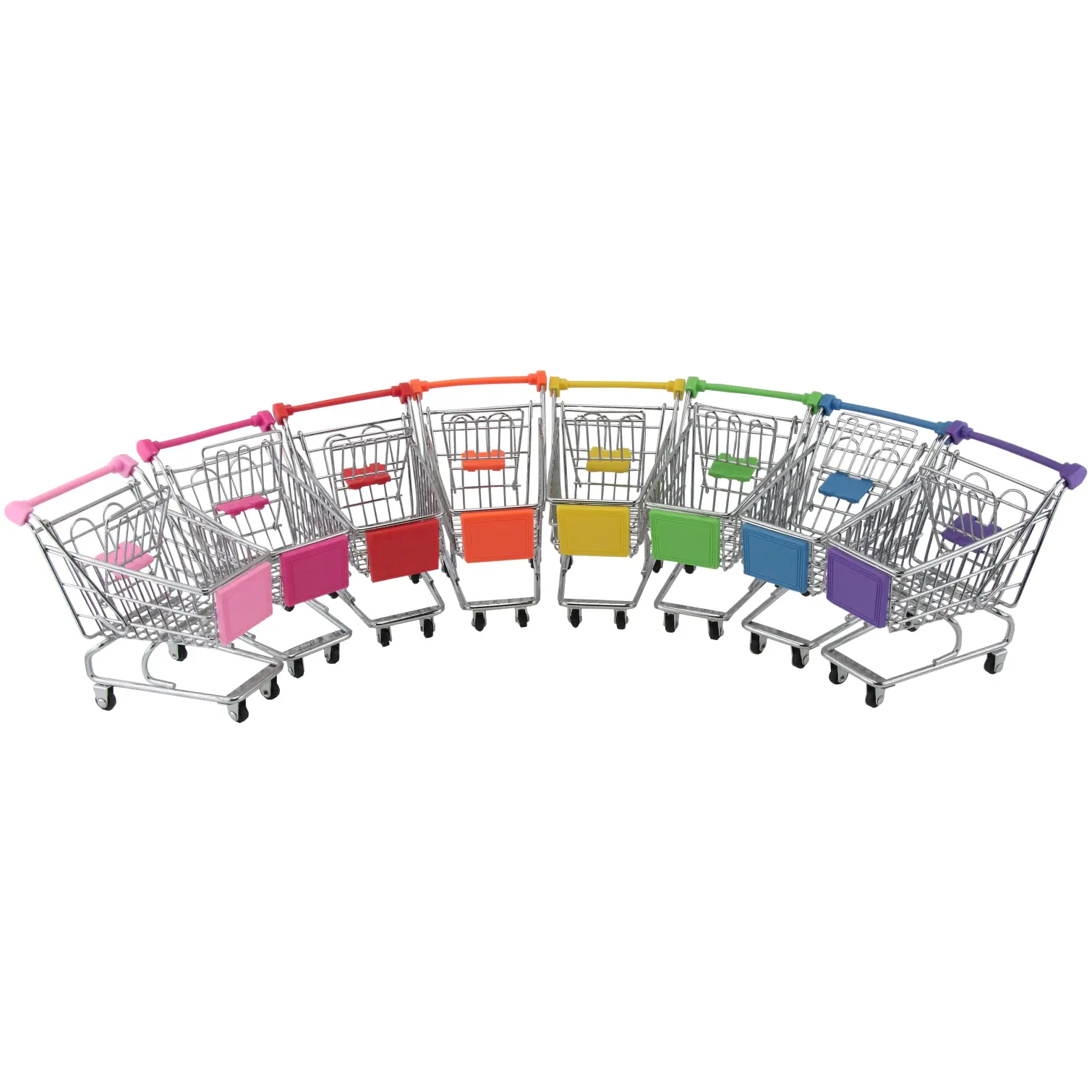 Apollo Chrome Mini Shopping Trolley Assorted Colours