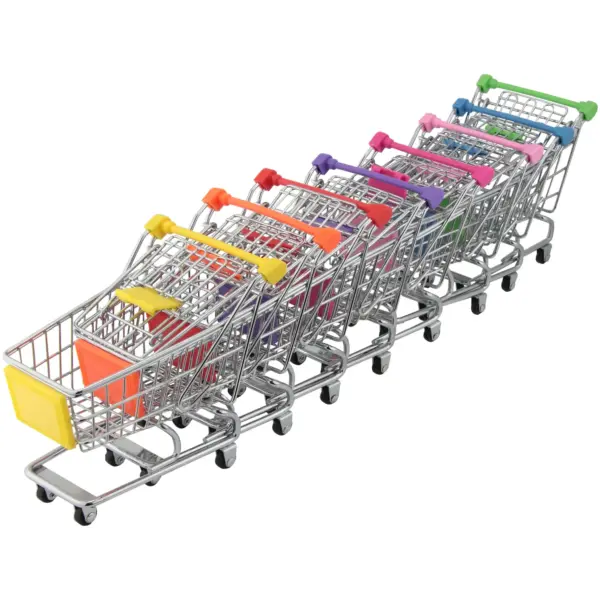 Apollo Chrome Mini Shopping Trolley Assorted Colours
