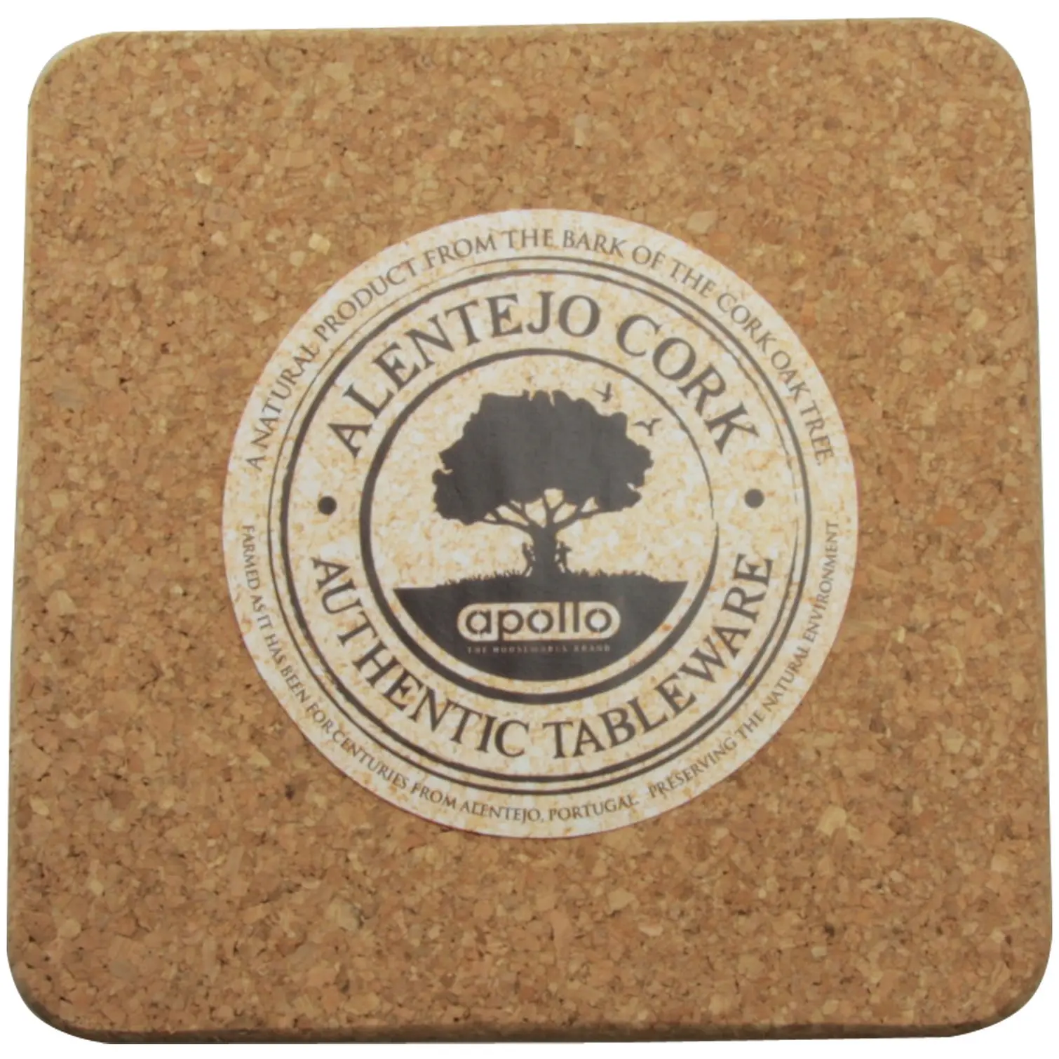 Apollo Cork 19.cm Square Pot Stand Set of 2