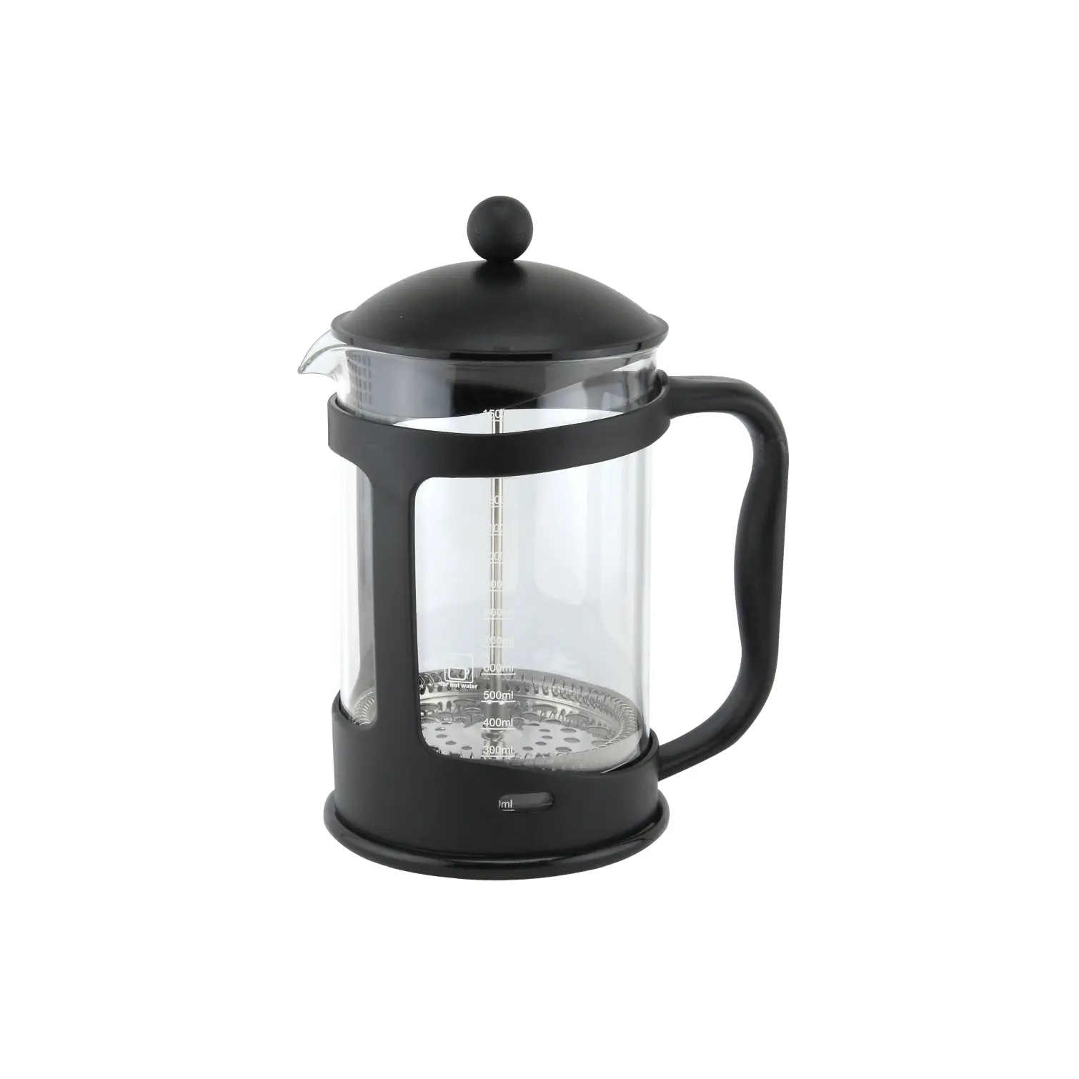 Apollo Black Plastic Cafetiere 12 Cup 1.5Ltr