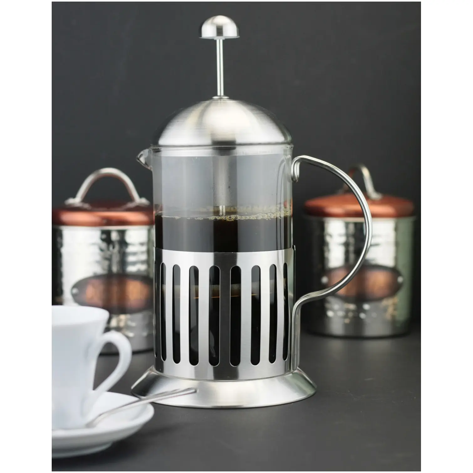 Apollo 4 Cup Stainless Steel Cafetiere 600ml
