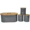 Apollo Bread And Canister Bin Set Charcoal