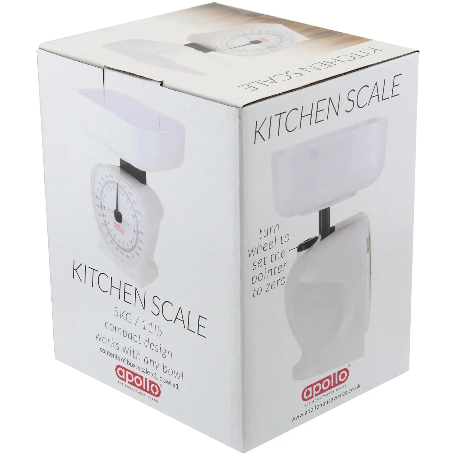 APO0180_2 Apollo Kitchen Scale White 5kg
