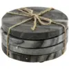 Apollo Round Black Marble Coaster 4 Pack