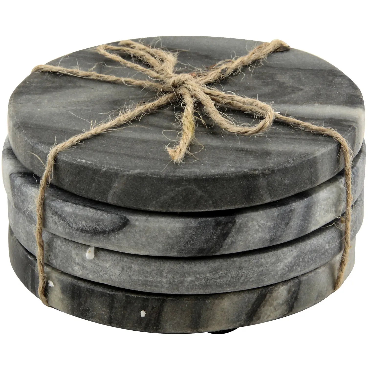 Apollo Round Black Marble Coaster 4 Pack