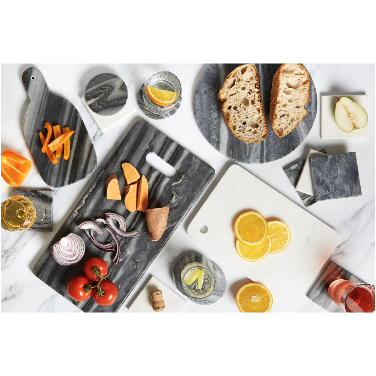 Apollo Round Black Marble Coaster 4 Pack