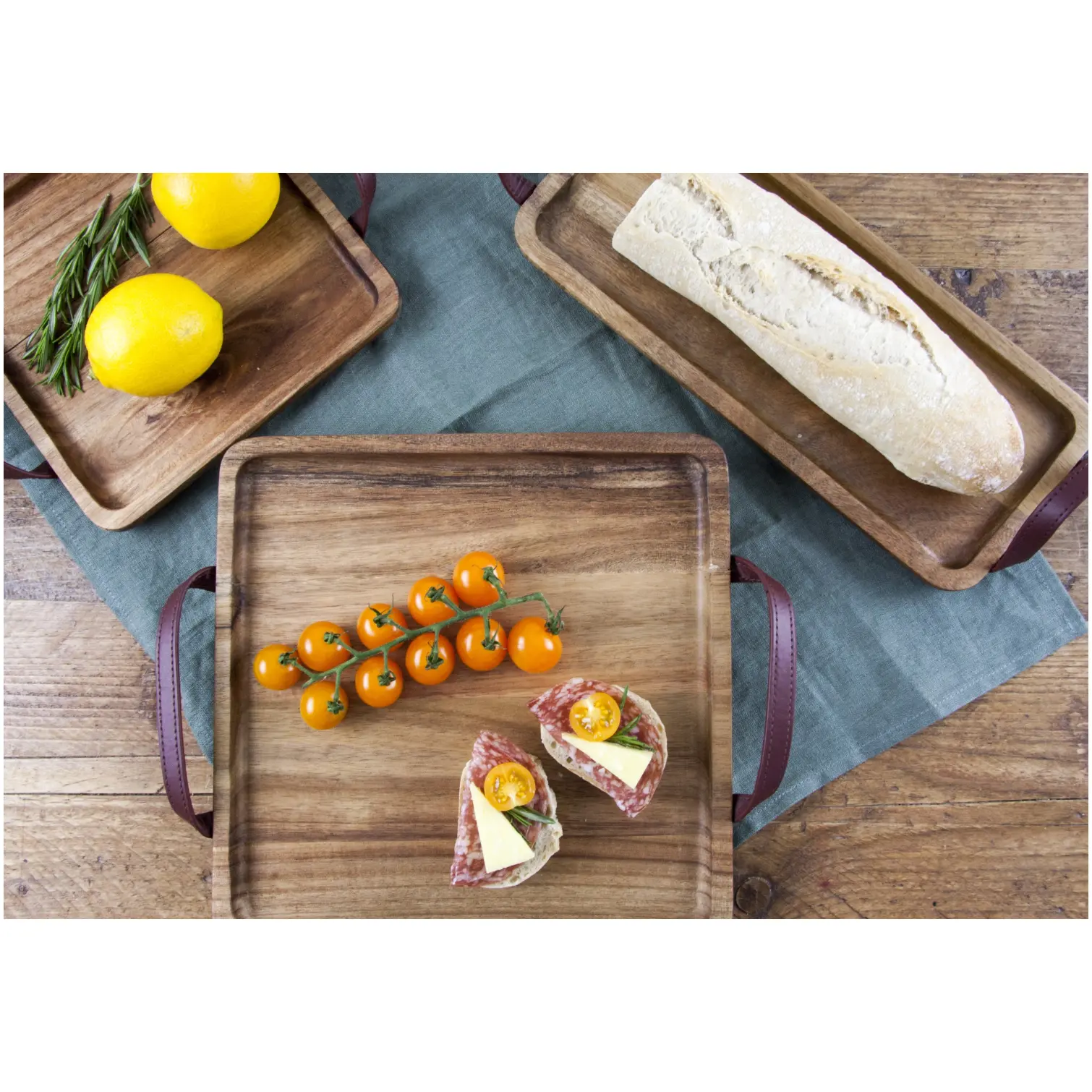 Apollo Acacia Square Tray Board 20.5x20.5x2cm