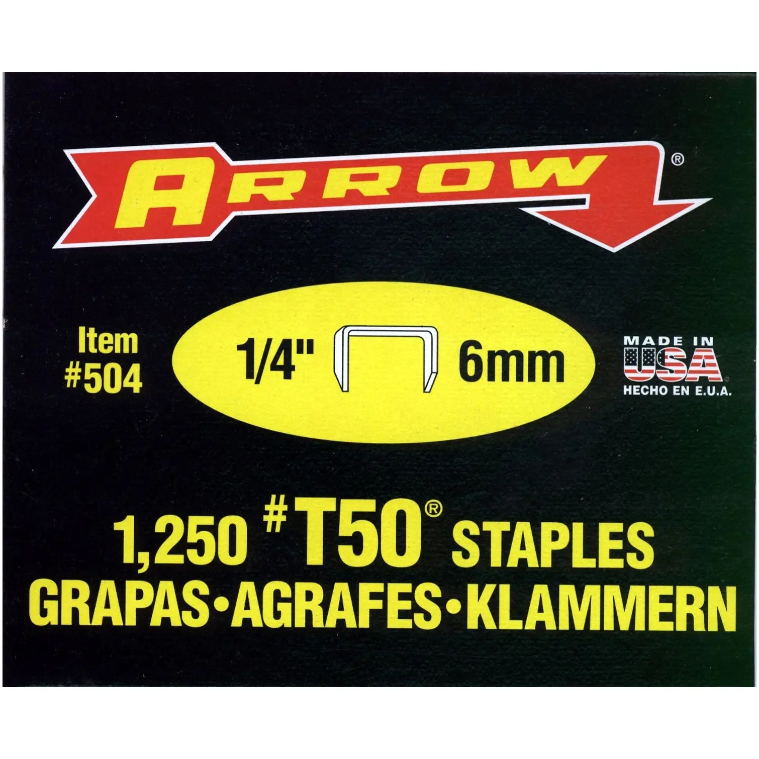Arrow 6mm T50 Staples