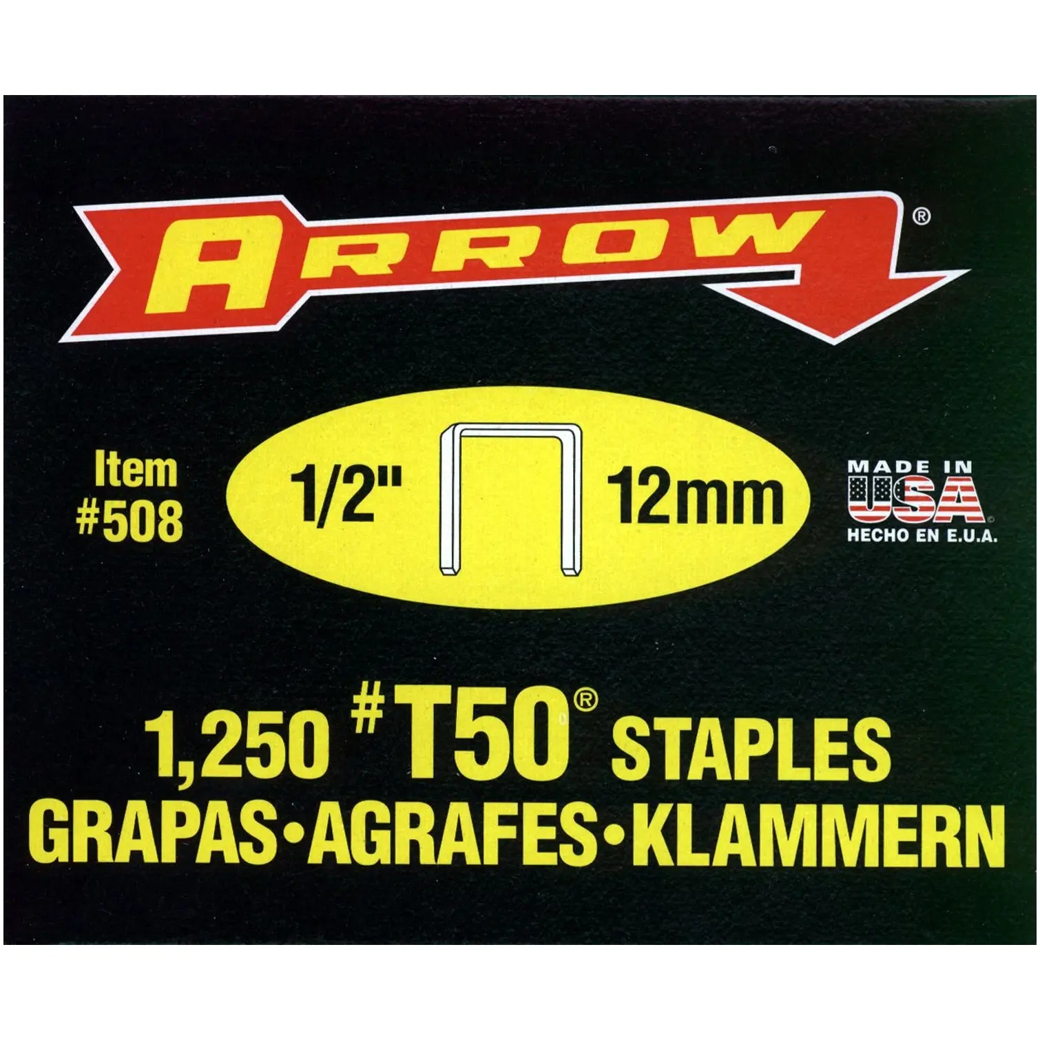 Arrow 12mm T50 Staples