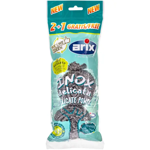 ARX0101 Arix Stainless Steel Wire Scourer 3 Pack