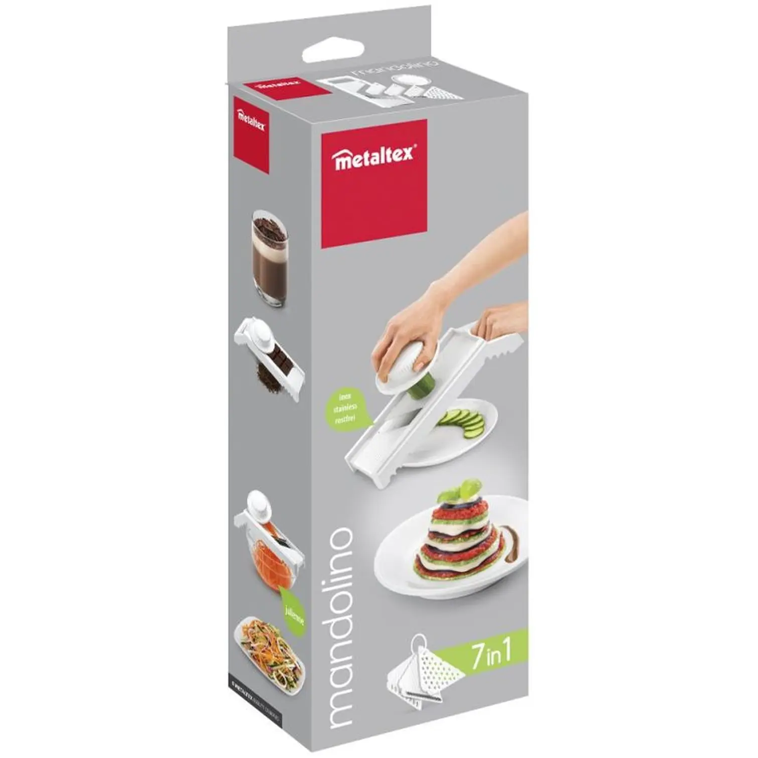 Metaltex Mandolino Multifunction 7 in 1 Grater Slicer