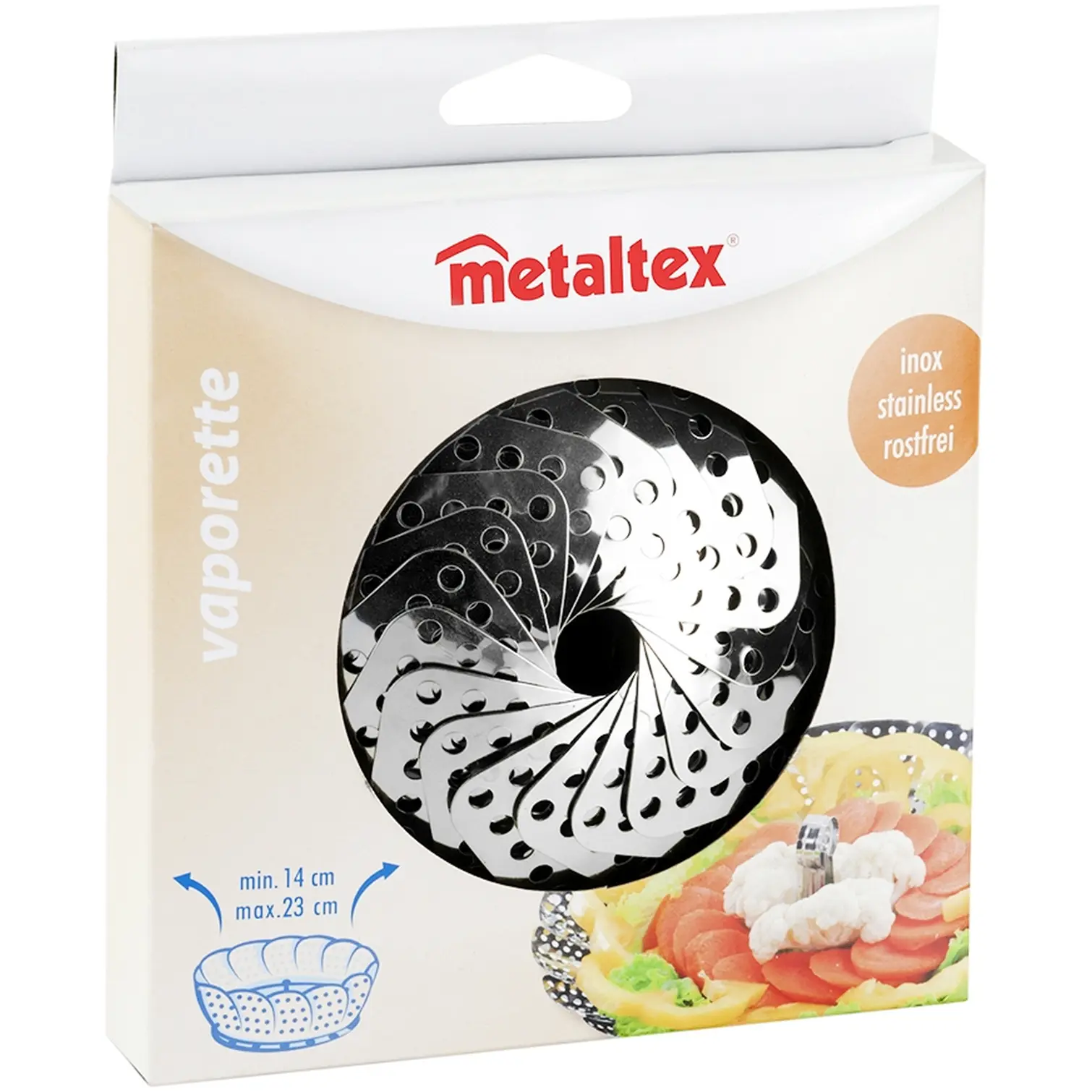 Metaltex Vaporette Steamer Basket Fits 14cm - 26cm Pots