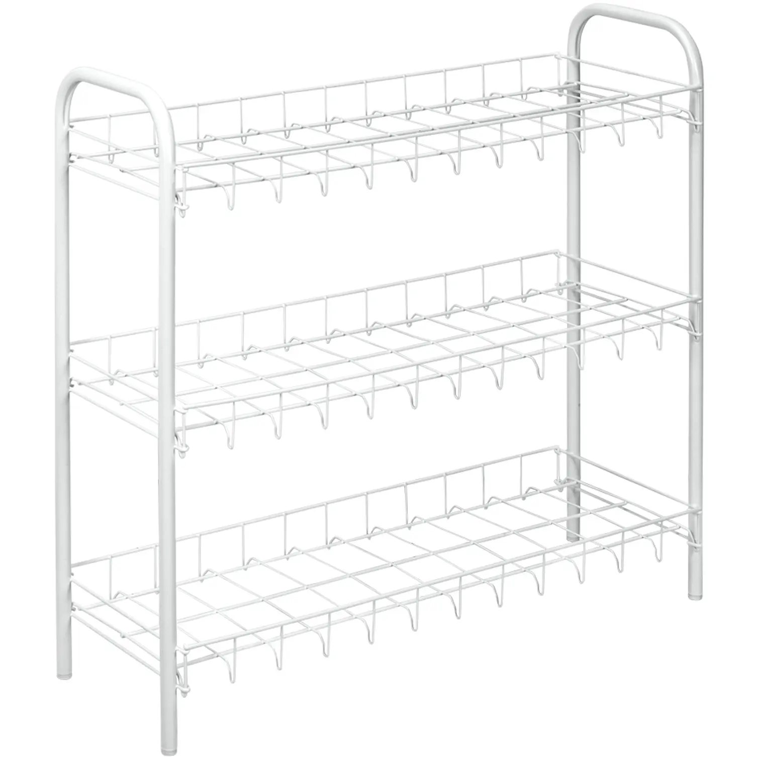 Metaltex White 3 Tier Shoe Rack 64x23x59cm