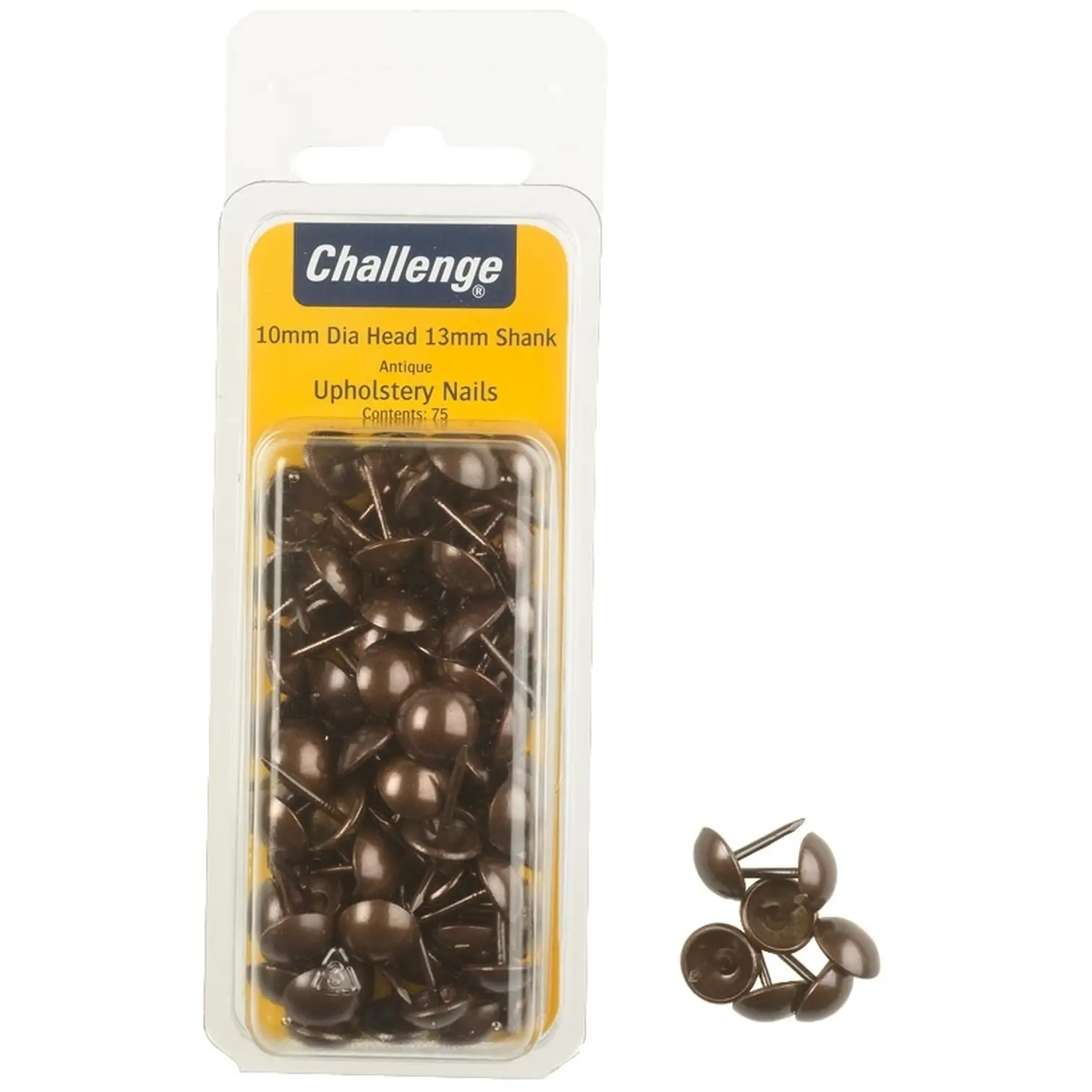 Challenge Antique Bronzed Upholstery Nails 13mm Shank pk75
