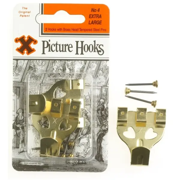 BAY0023 'X' Picture Hooks No.4 Extra Large pk2