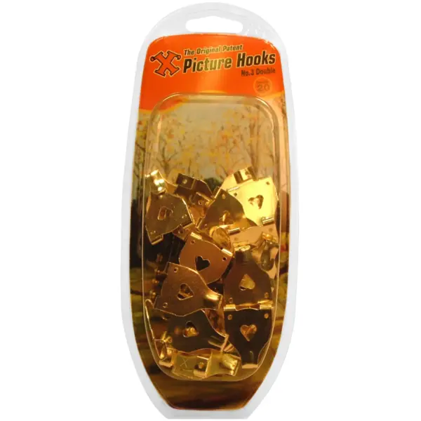 BAY0042 'X' Picture Hooks No.3 Double pk20
