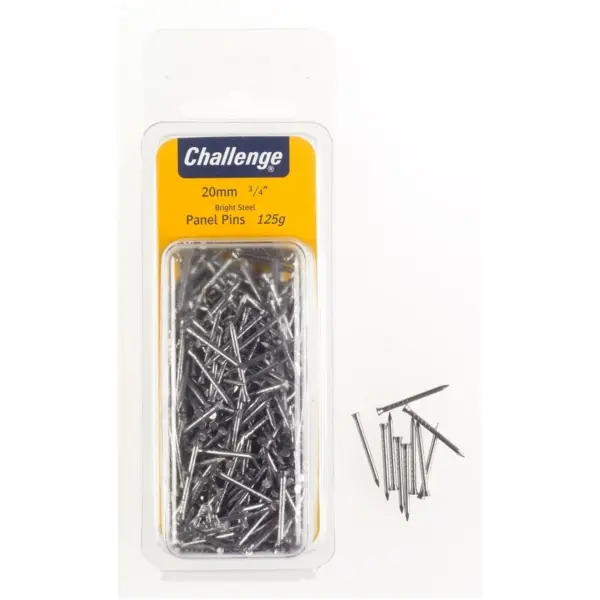 Challenge Bright Steel 20mm Panel Pins 75g