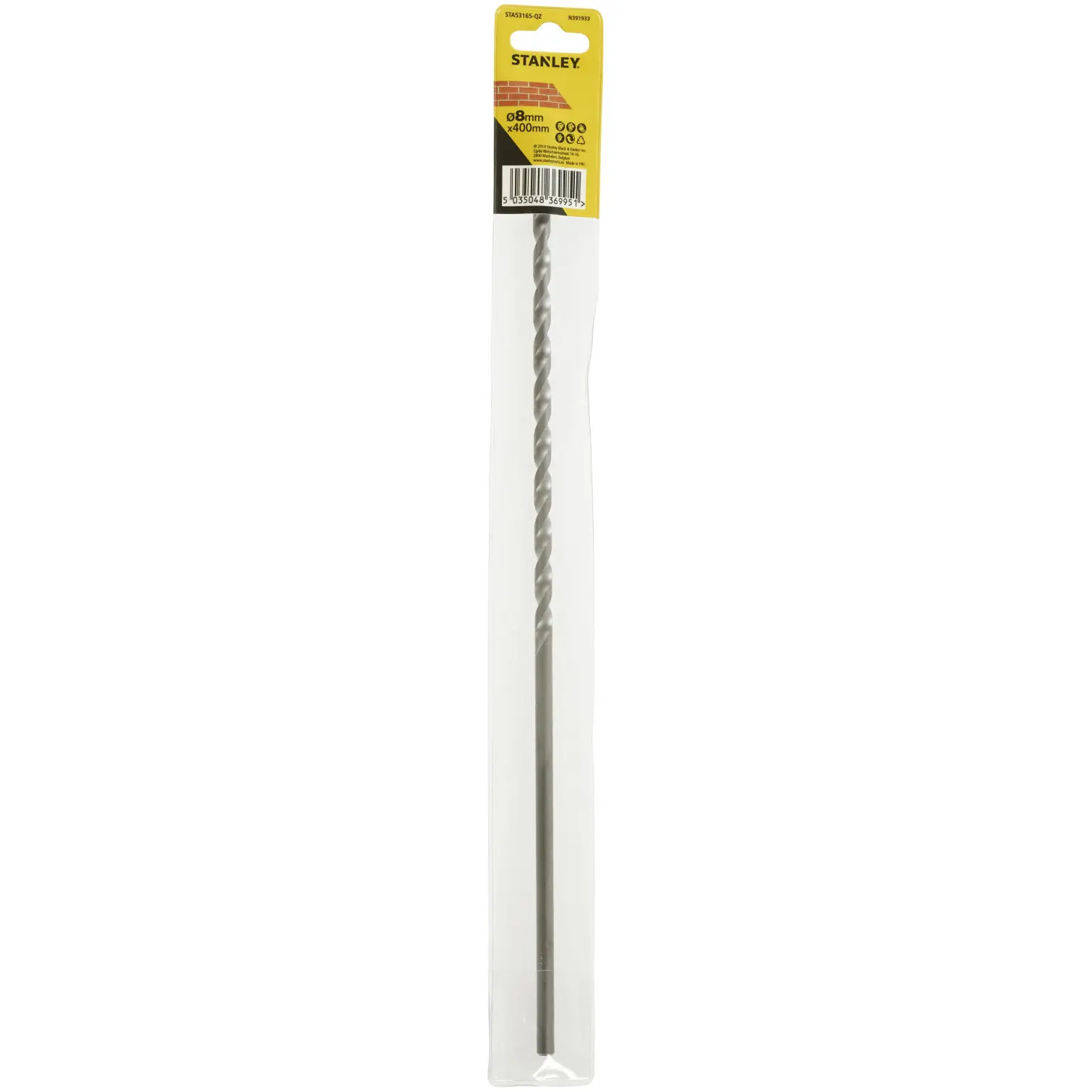 Stanley Masonry Drill Bit 8mm x 400mm