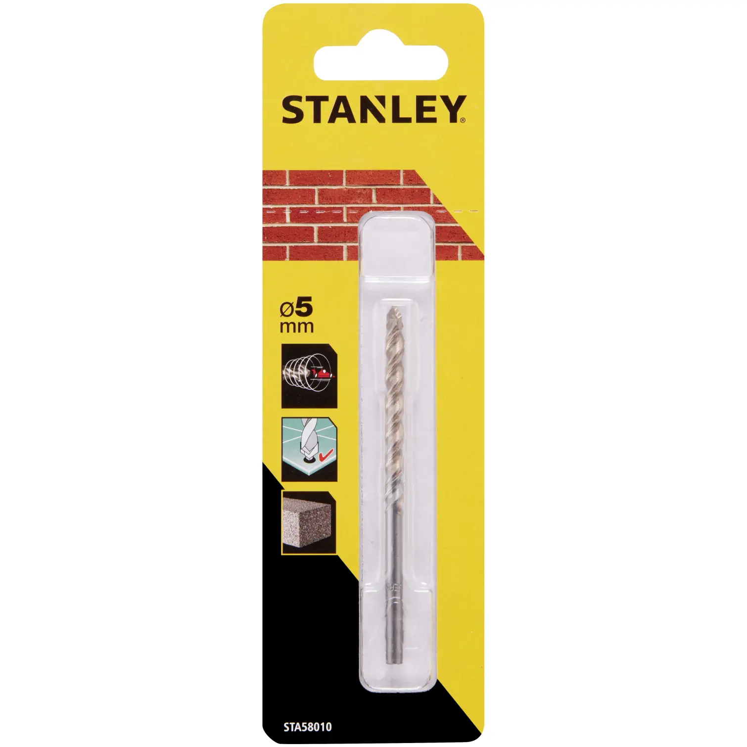 Stanley HiTech Masonry Bit 5mm x 85mm
