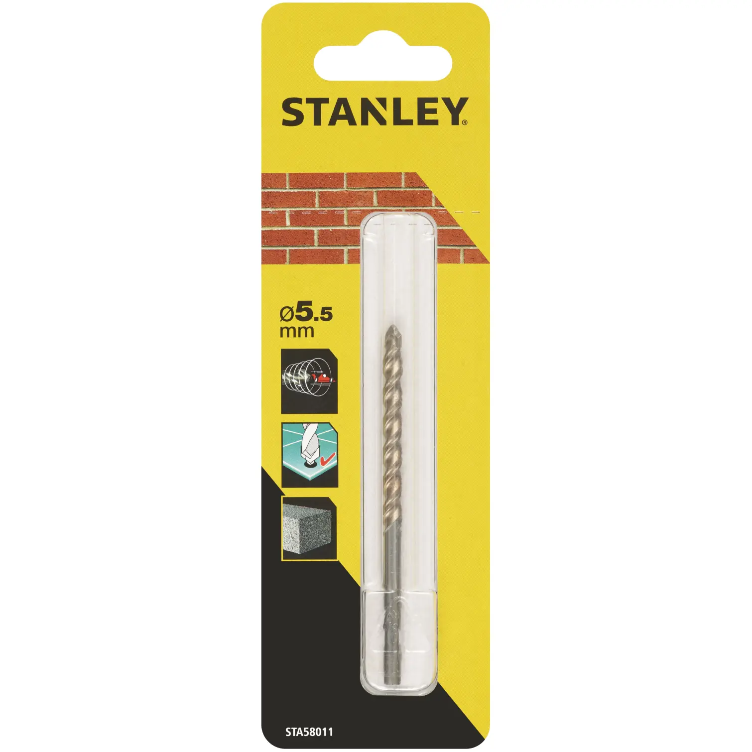 Stanley HiTech Masonry Bit 5.5mm x 85mm