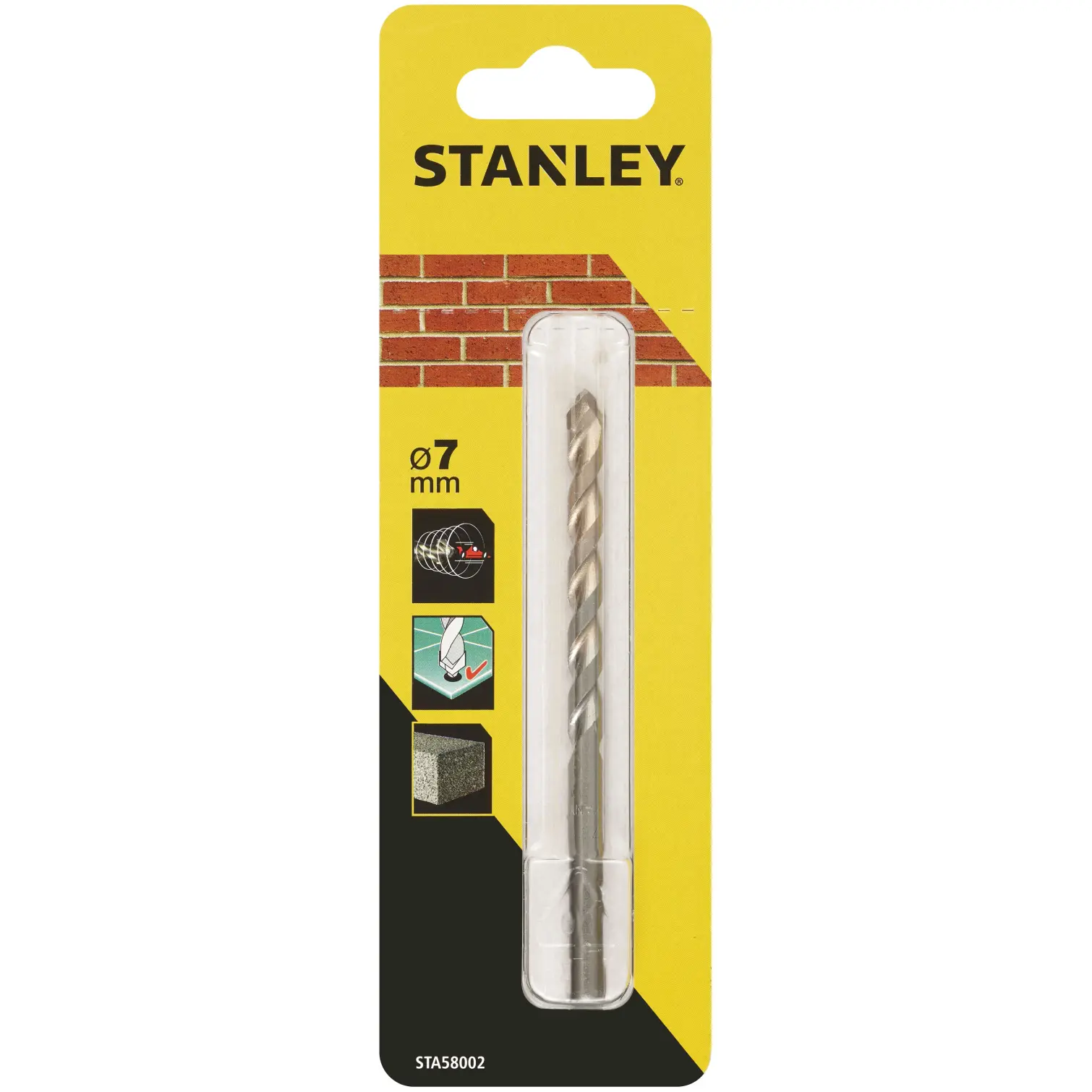 Stanley HiTech Masonry Bit 7mm x 100mm
