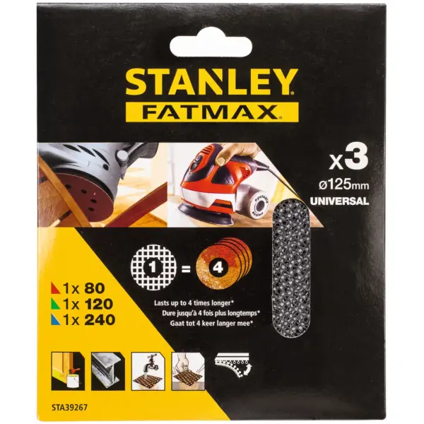 Stanley Fatmax Mesh Assorted Multi Sander Disc Pack of 3