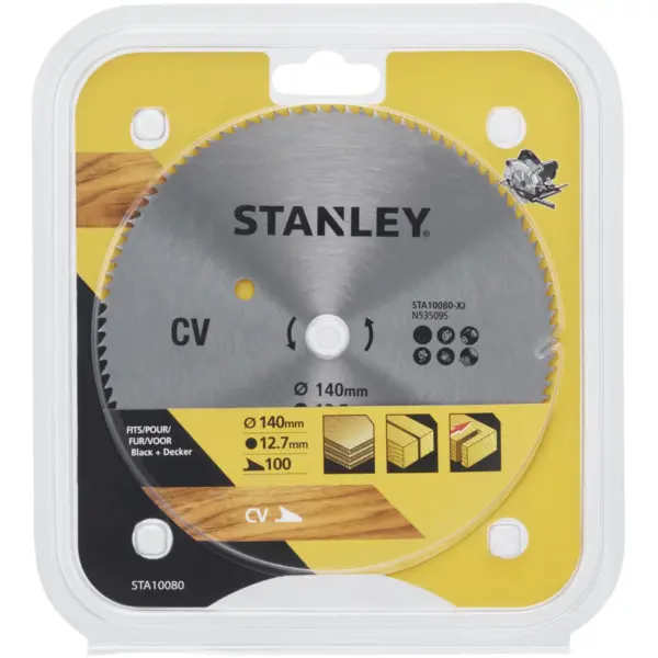 Stanley 100T Circular Saw Blade 140x12.7mm