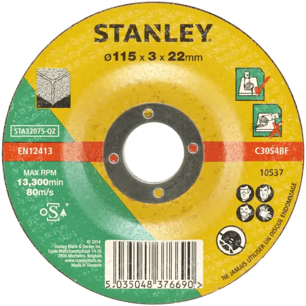Stanley DCP Stone Cutting Disc 115mm
