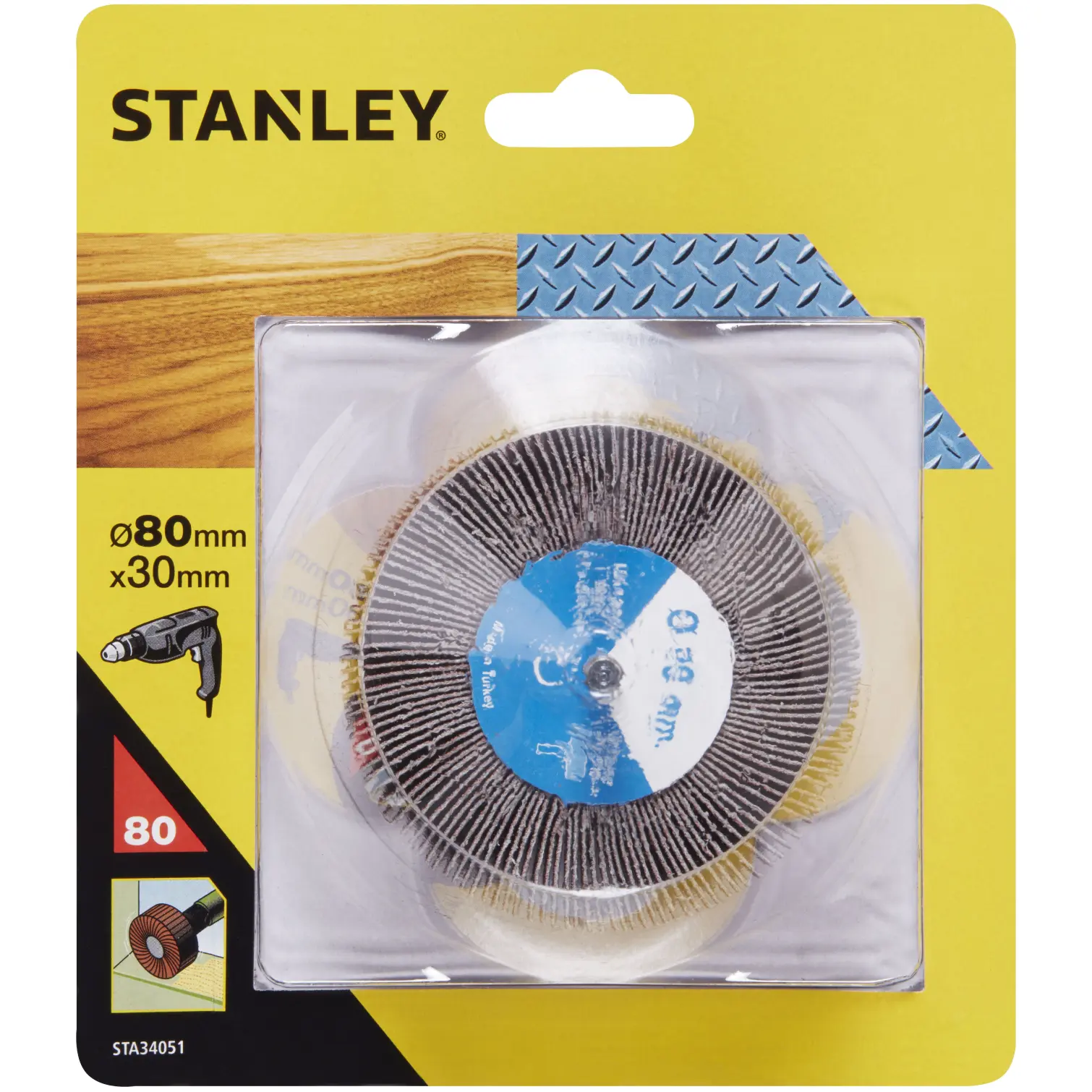 Stanley Oxide Flap Wheel 80G 80x30mm